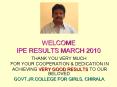WELCOME IPE RESULTS MARCH 2010 PowerPoint PPT Presentation