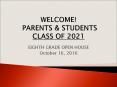 WELCOME! PARENTS PowerPoint PPT Presentation