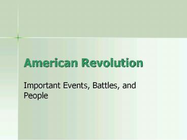 American Revolution