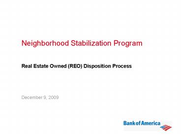 Neighborhood Stabilization Program