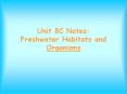 Unit 8C Notes: Freshwater Habitats and Organisms PowerPoint PPT Presentation