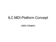 ILC MDI Platform Concept
