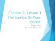 Chapter 2, Lesson 1 The Sun-Earth-Moon System