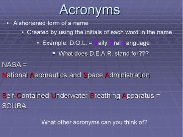 Acronyms