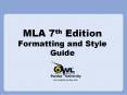 MLA 7th Edition Formatting and Style Guide PowerPoint PPT Presentation