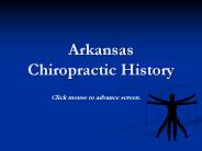 Arkansas Chiropractic History