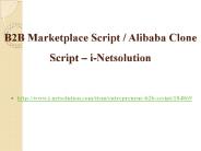 B2B Marketplace Script / Alibaba Clone Script – i-Netsolution