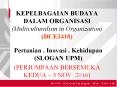 KEPELBAGAIAN BUDAYA DALAM ORGANISASI (Multiculturalism in Organization) (DCE3418)  (PERJUMPAAN BERSEMUKA KEDUA  PowerPoint PPT Presentation