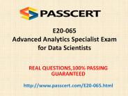 Data Scientist E20-065 dumps