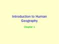 Introduction to Human Geography PowerPoint PPT Presentation