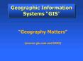 Geographic Information Systems  PowerPoint PPT Presentation