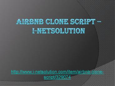 Airbnb Clone Script - i-Netsolution