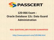 Oracle Database 12c 1Z0-066 dumps
