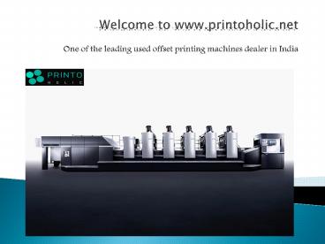 Used offset printing machine in Delhi