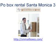 Po box rental Santa Monica