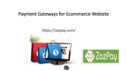 ZazPay - Payment Gateways for Ecommerce Website