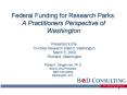 Federal Funding for Research Parks: A Practitioners Perspective of Washington PowerPoint PPT Presentation