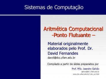 Sistemas de Computa