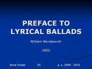 PREFACE TO LYRICAL BALLADS