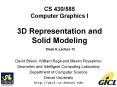 CS 430/585 Computer Graphics I 3D Representation and Solid Modeling Week 8, Lecture 15 PowerPoint PPT Presentation