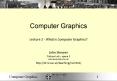 Computer Graphics PowerPoint PPT Presentation