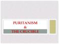 Puritanism PowerPoint PPT Presentation