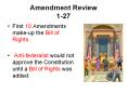 Amendment Review 1-27 PowerPoint PPT Presentation