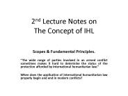 2nd Lecture Notes on The Concept of IHL