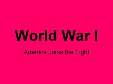 World War I