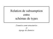 Relation de subsumption entre sch