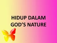 HIDUP DALAM GOD