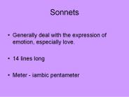 Sonnets