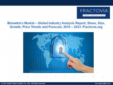 Biometrics Market to exceed $31bn by 2023