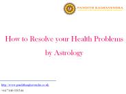 How to Resolve your Health Problems  by Astrology