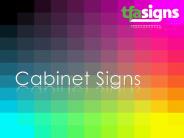 Cabinet signs