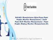 Tissue Paper Napkin Machine Manufacturer
