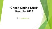 Download SNAP Result 2017 Online