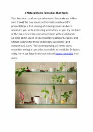 8 Natural Home Remedies that Work