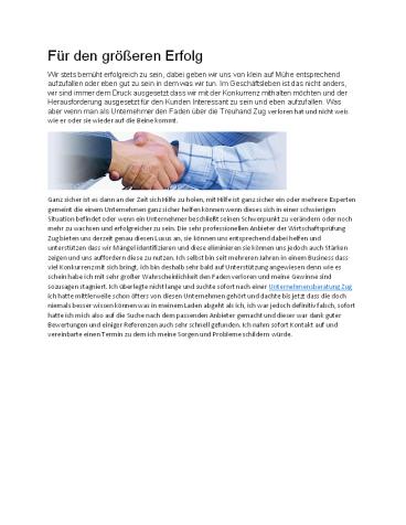 Für den größeren Erfolg