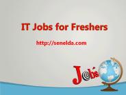IT Jobs for freshers - Senelda