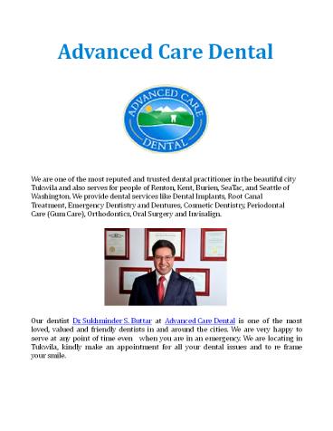 Advanced Care Dental