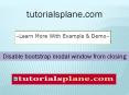 Disable bootstrap modal window from closing | tutorialsplane.com PowerPoint PPT Presentation