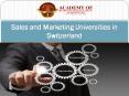 Sales and Marketing Universities in Switzerland PowerPoint PPT Presentation