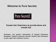 Eyelash Extensions Toronto, Russian Hair Extensions
