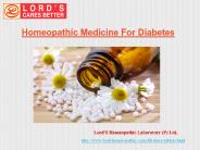 Homeopathic Medicine For Diabetes