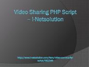 Video Sharing PHP Script - i-Netsolution