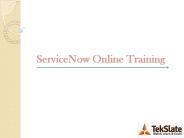 ServiceNow Training by TekSlate
