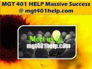MGT 401 HELP Massive Success /mgt401help.com
