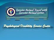 Emotional Service Animal Travel with Letter