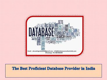 The Best Proficient Database Provider in India